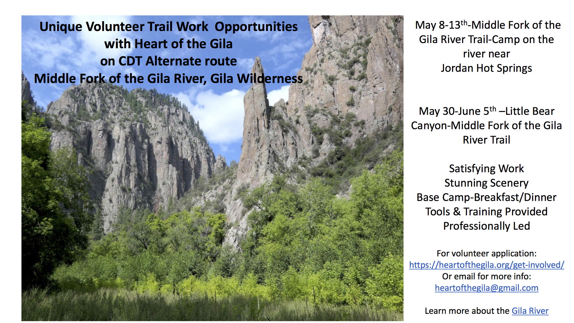 Trail Work Opportunities on CDT Alternate Route