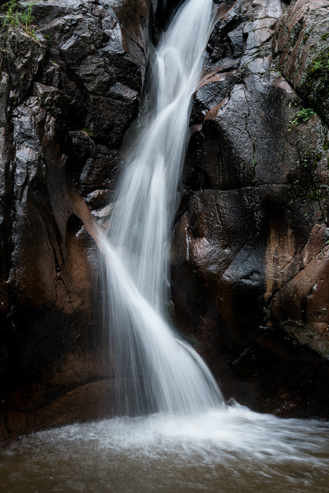 Waterfalls and pools in McKnight Canyon