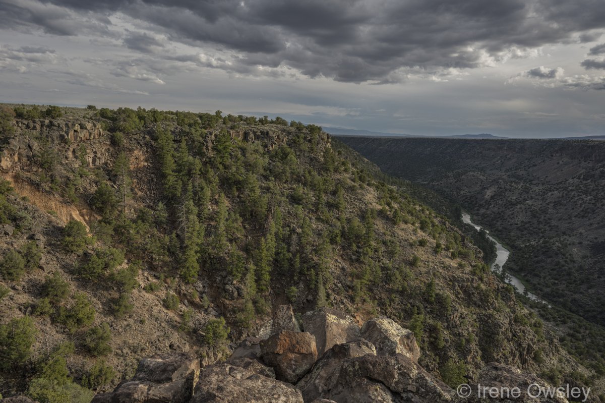 Sheer canyon walls of the Rio Grande Gorge at La Junta