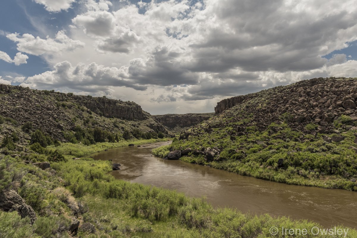 Basalt canyon walls and volcanic formations along the Ute Mountain section