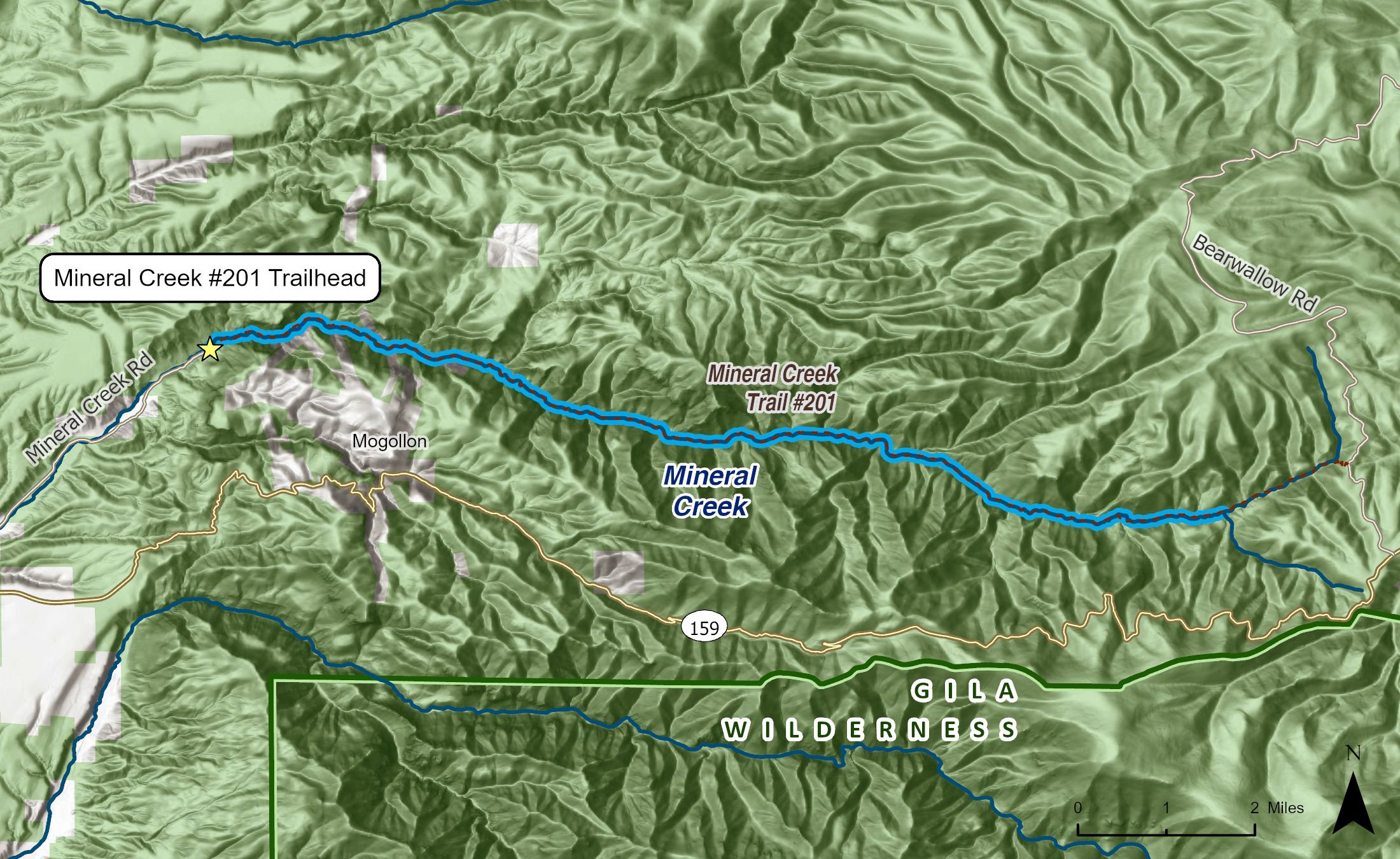 Map of Mineral Creek Trail