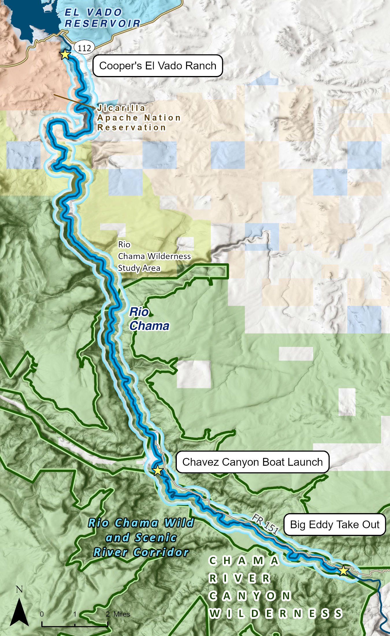 Map of Rio Chama Wild and Scenic River