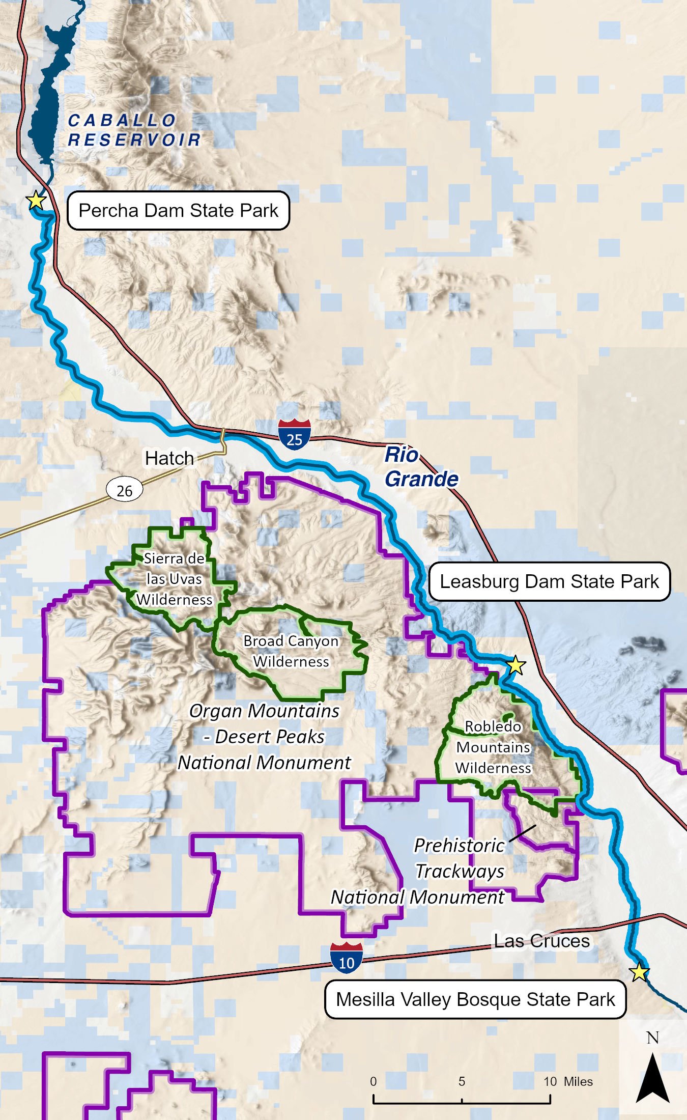 Map of Rio Grande Caballo section